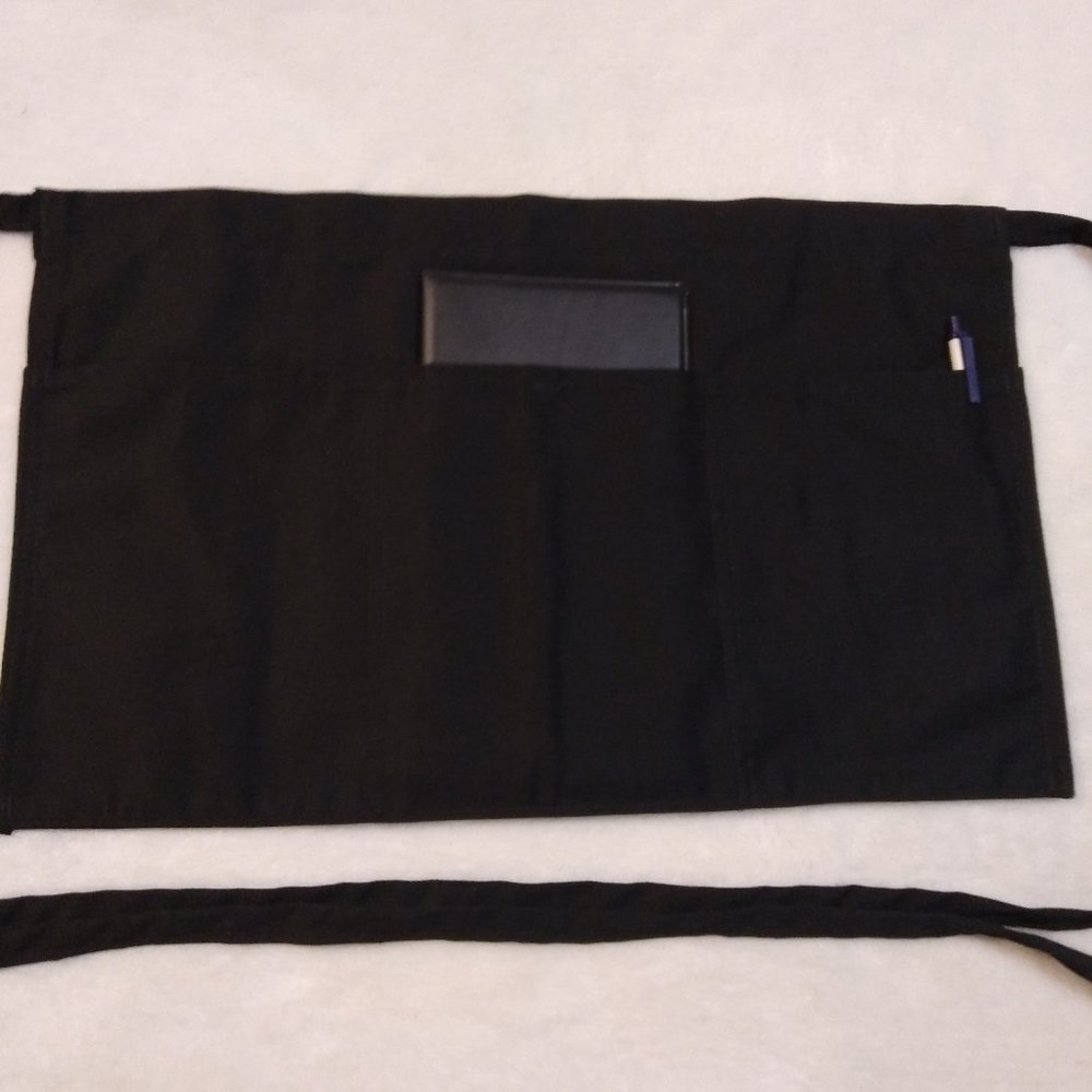 Half Black Basic 3 Pocket Apron  20" x 12" x 34 " ties